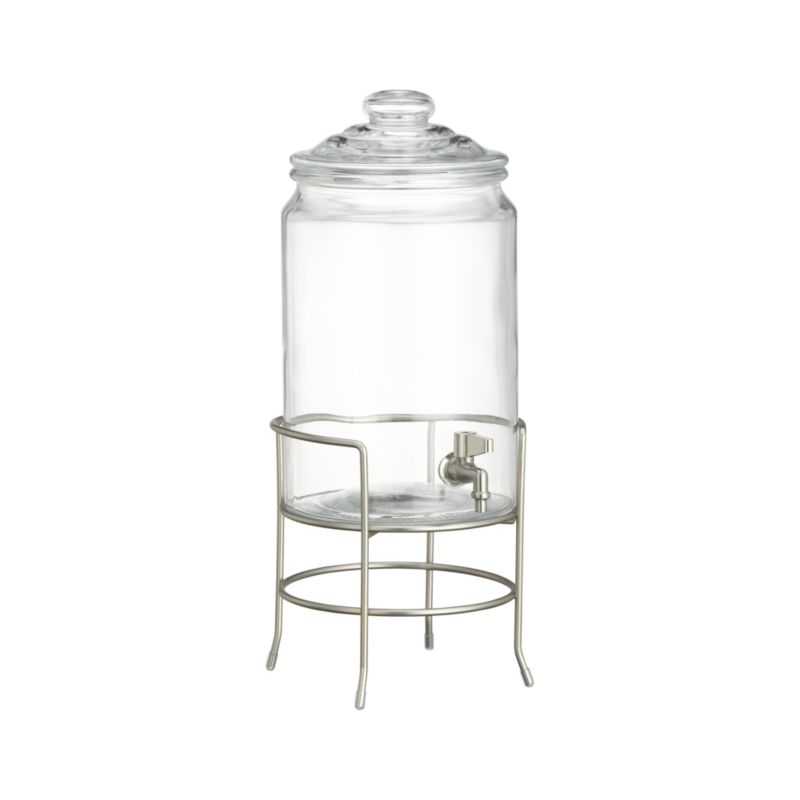 Clear Cold Beverage Jar with Stand