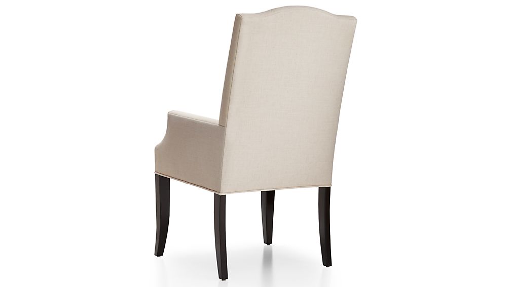 Colette II Upholstered Dining Arm Chair Dempsey: Flax ...