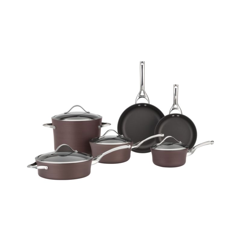 Calphalon® Contemporary® Nonstick Bronze 10-Piece Cookware Set with Double Bonus