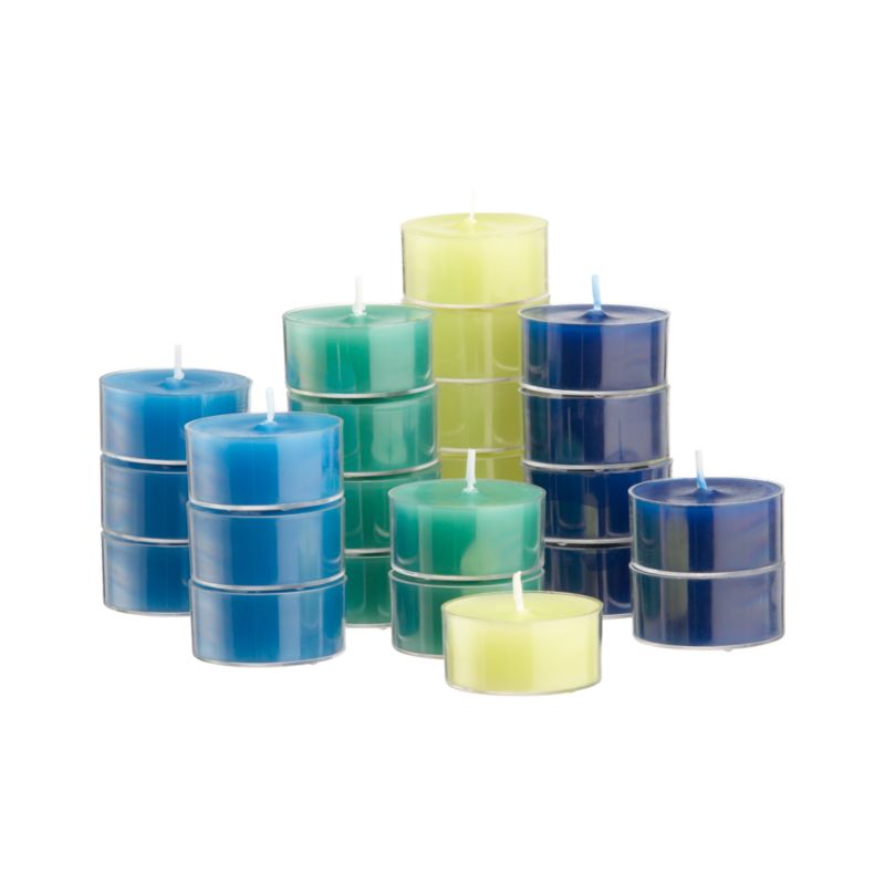 Set of 24 Cool Color Tealight Candles