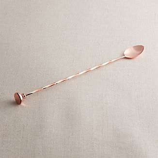 Copper Bar Spoon with Muddler