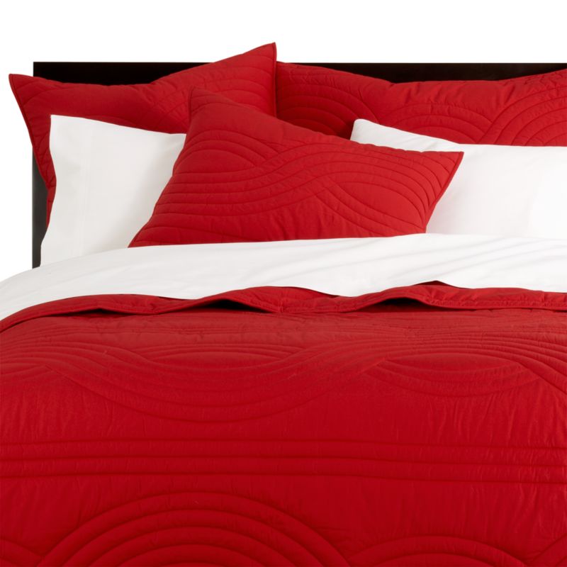 Corva Red Bed Linens