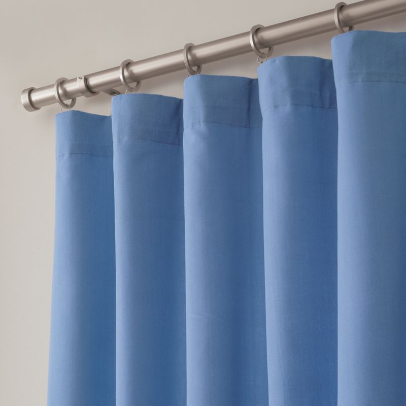 Blue Cotton Curtain Panel
