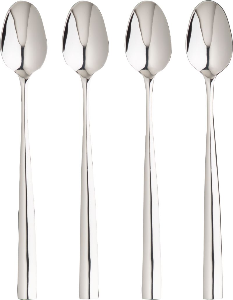 Set of four iced tea spoons.
