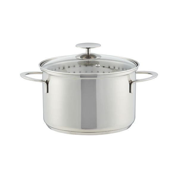 Crate and Barrel Stainless Cookware by Berndes 4 qt. Vegetable Steamer