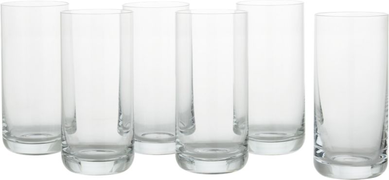 Crescent Cooler Glasses Set of Six