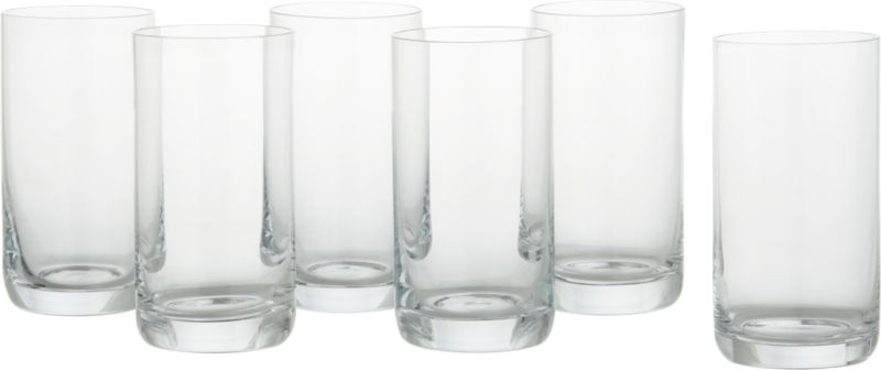 Crescent Highball Glasses Set of Six