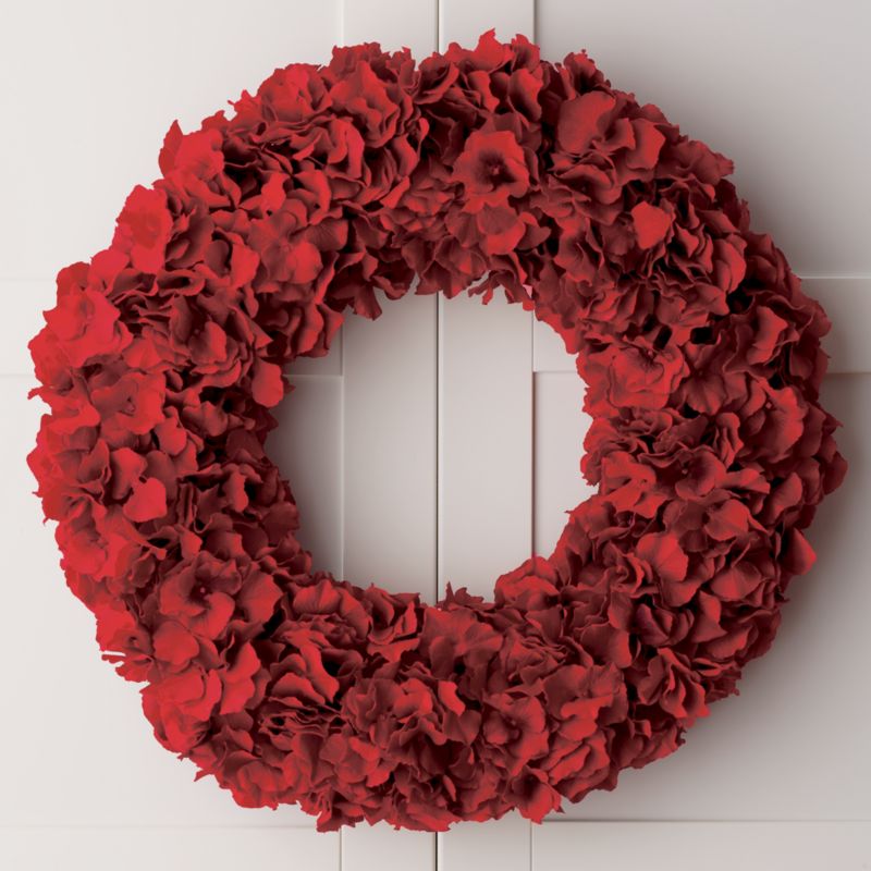 Crimson Blossom Wreath
