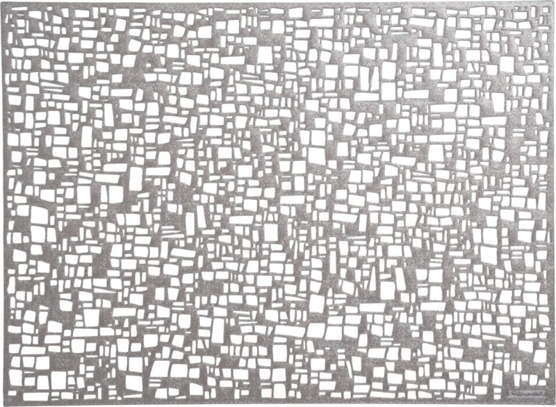 Chilewich® Cubic Gunmetal Placemat .