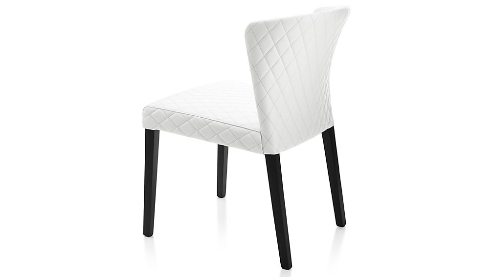 Curran Quilted Oyster Dining Chair Crate and Barrel