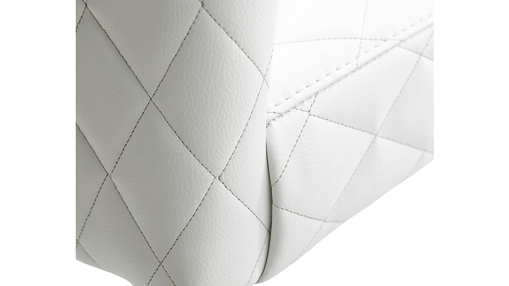 Curran Quilted Oyster Dining Chair Crate and Barrel