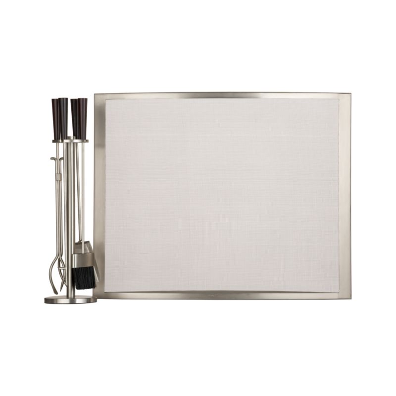 CRATE & BARREL: Curved Fireplace Screen, $179