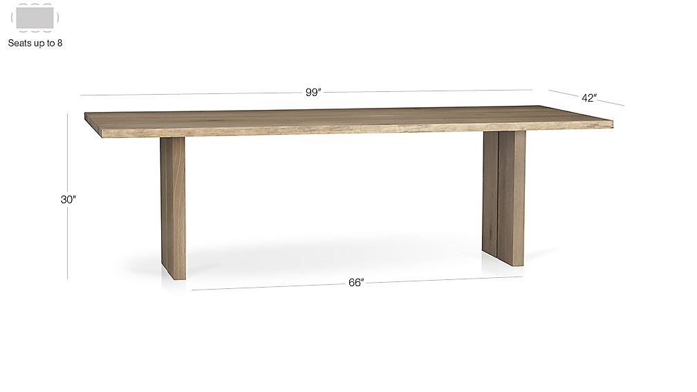 Dakota 99" Dining Table | Crate and Barrel