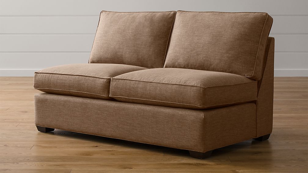 Davis Armless Full Sleeper Sofa Mink Crate and Barrel