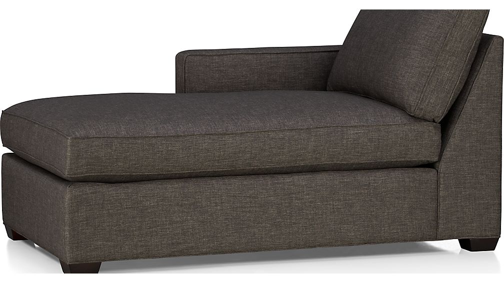 Davis Left Arm Chaise Darius Graphite Crate and Barrel