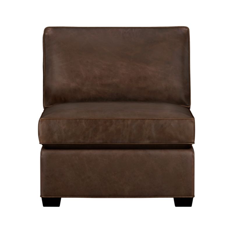 Davis Leather Armless Sectional Chair