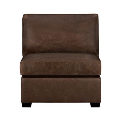 Davis Leather Sectional Armless Chair