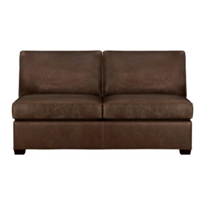 Davis Leather Sectional Armless Loveseat