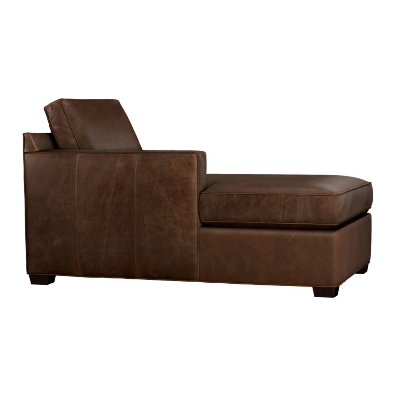 Davis Leather Left Arm Sectional Chaise