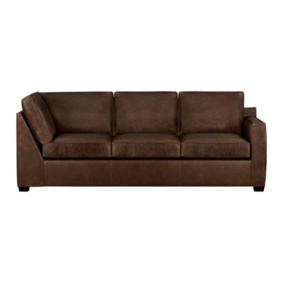 Davis Leather Sectional Right Arm Corner Sofa