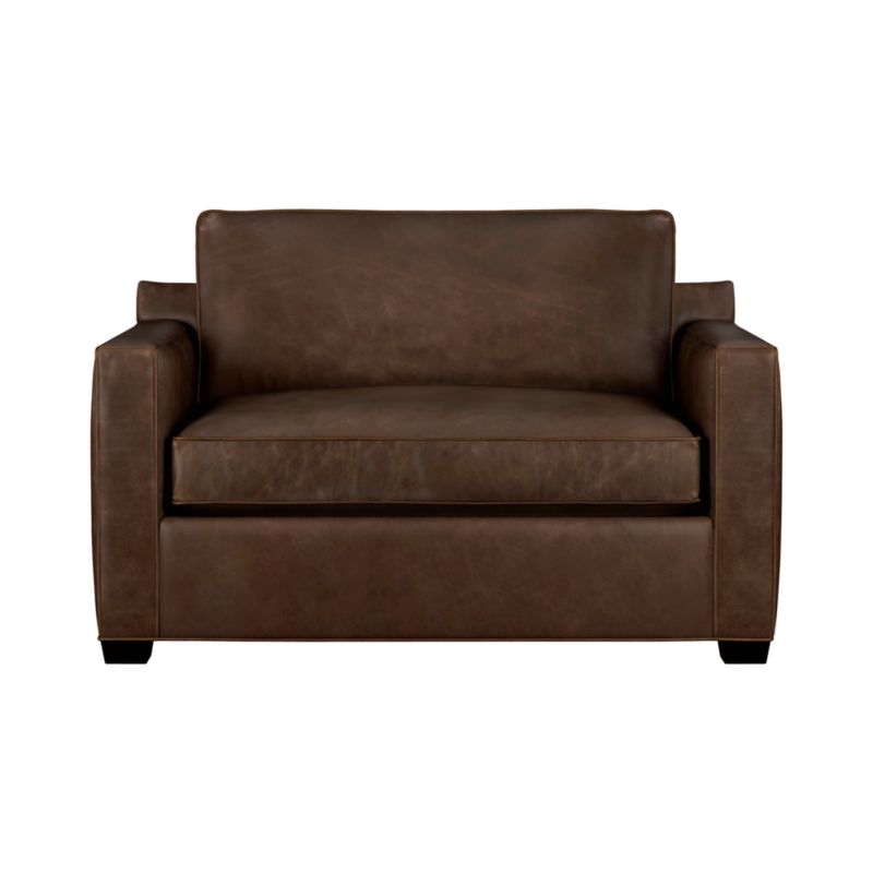 Davis Leather Twin Sleeper Sofa