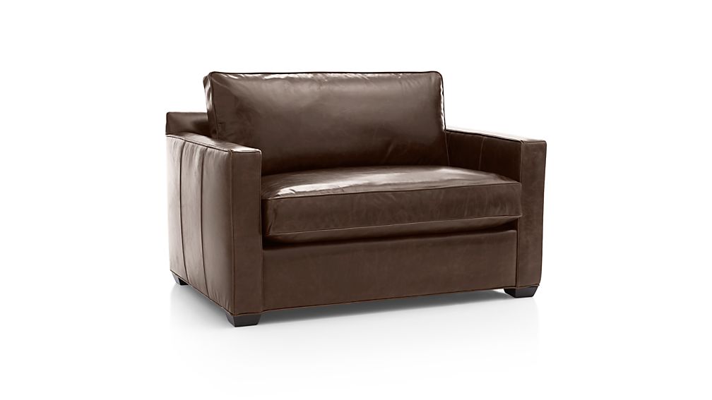 Davis Leather Chair and a Half Libby: Cashew  Crate and 