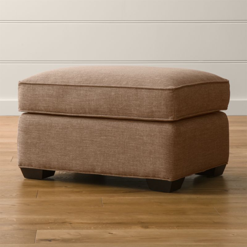 Davis Ottoman Darius Mink Crate and Barrel
