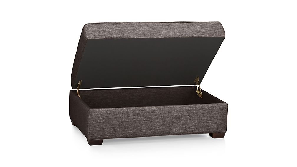 Davis Storage Ottoman Darius Graphite Crate and Barrel