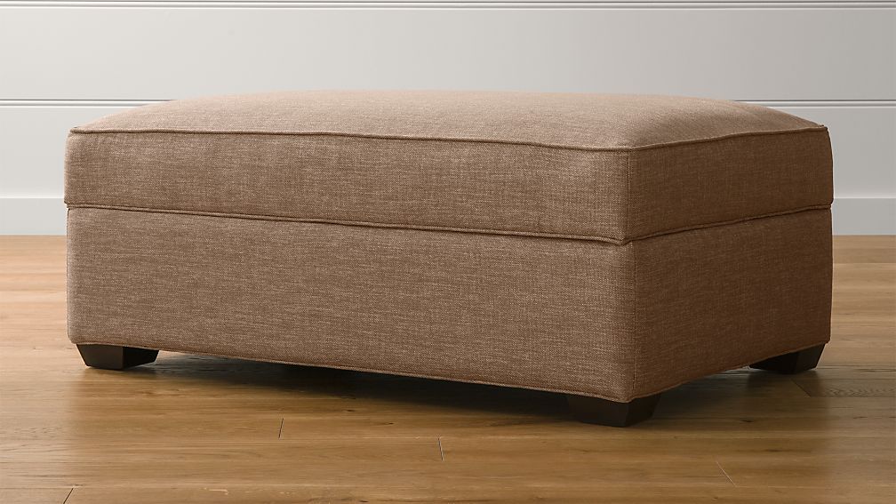 Davis Storage Ottoman Darius Mink Crate and Barrel