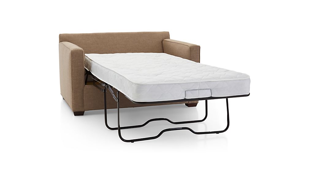 Davis Twin Sleeper Sofa Darius: Mink  Crate and Barrel