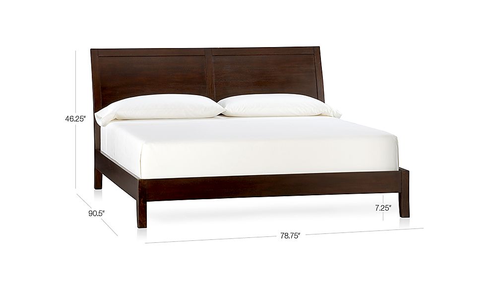 Dawson Clove King Sleigh Bed Crate and Barrel