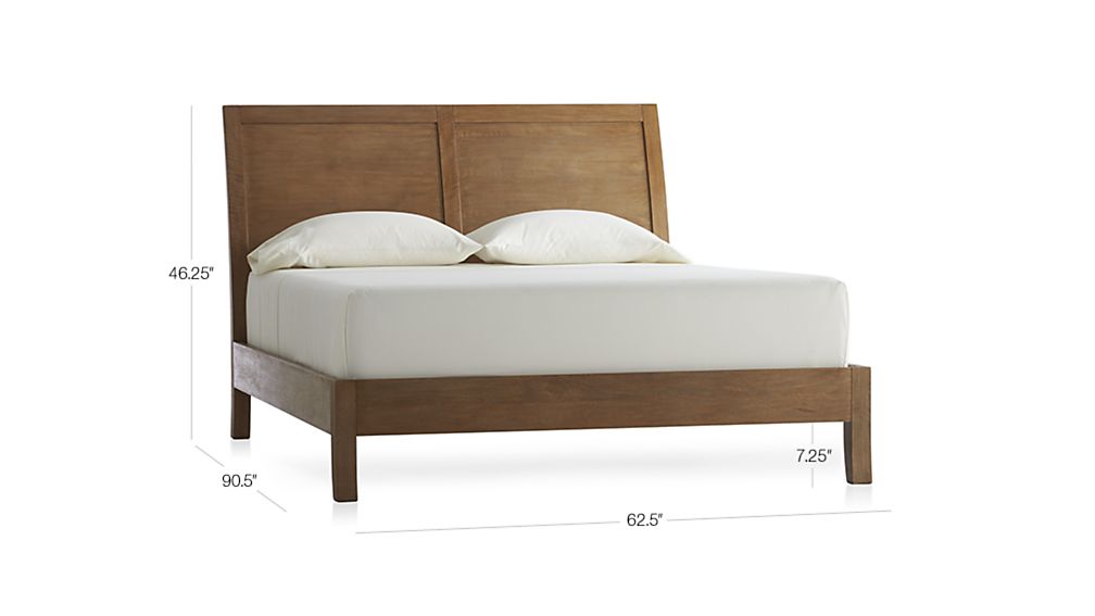 Dawson Grey Wash Queen Sleigh Bed Crate and Barrel