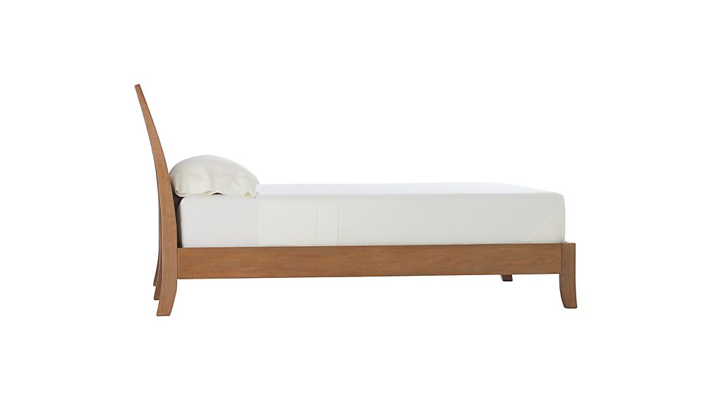 Dawson Grey Wash King Sleigh Bed Crate and Barrel