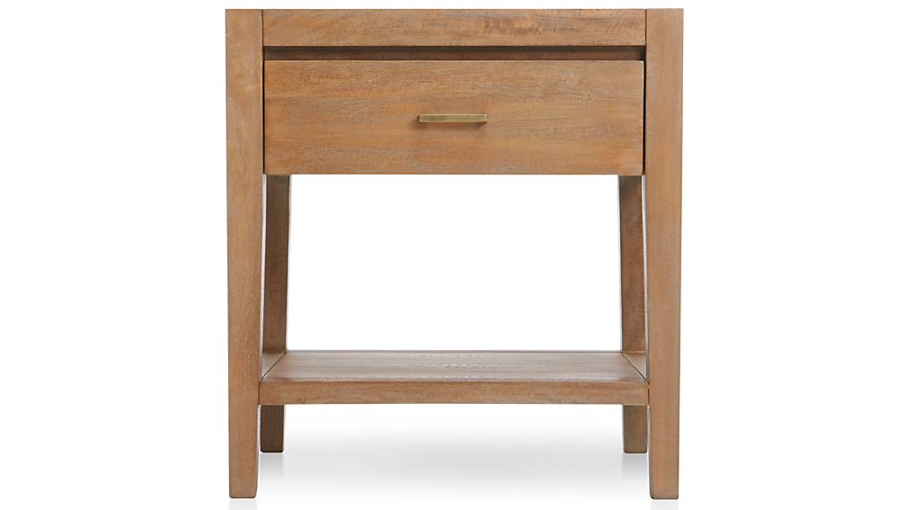 Dawson Grey Wash Nightstand Crate and Barrel