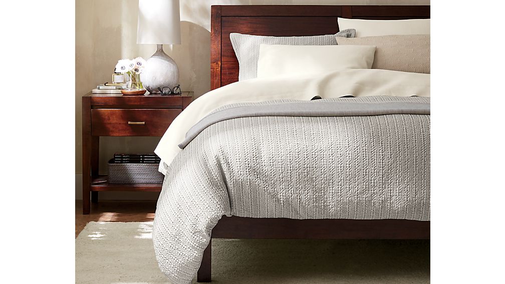 Dawson Clove Queen Sleigh Bed in Dawson Clove Beds Crate and Barrel