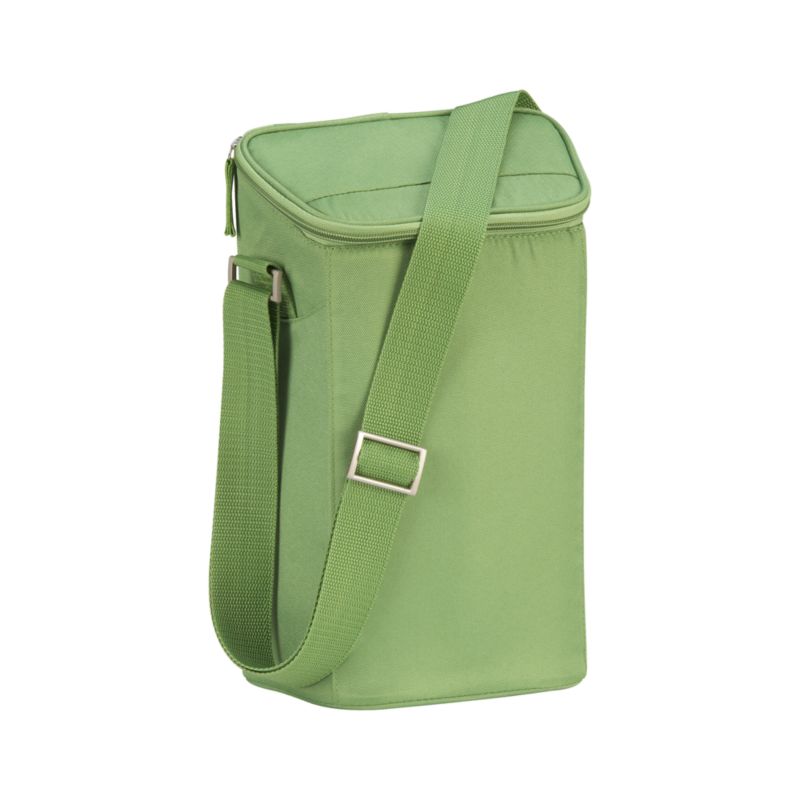 Insulated Green Double Wine Bag