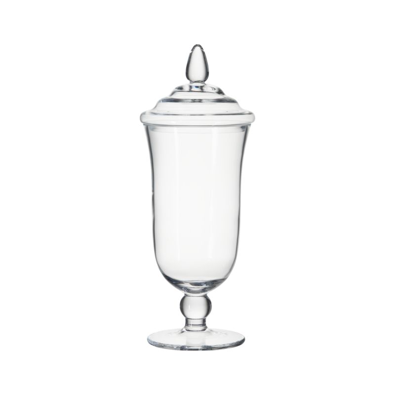 Large Covered Jar. 7.5"dia.x21.5"H
