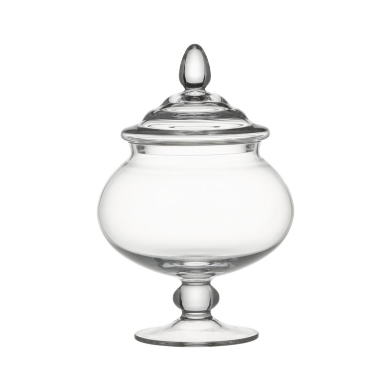 Short Covered Jar. 7.5"dia.x12"H