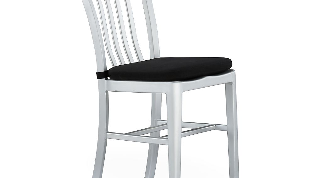 Delta Black ChairBar Stool Cushion Crate and Barrel