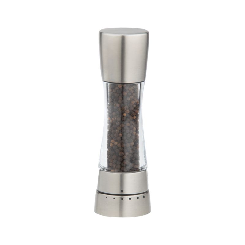 Derwent Stainless Steel Adjustable Pepper Mill. 2.25"dia.x7.5"H