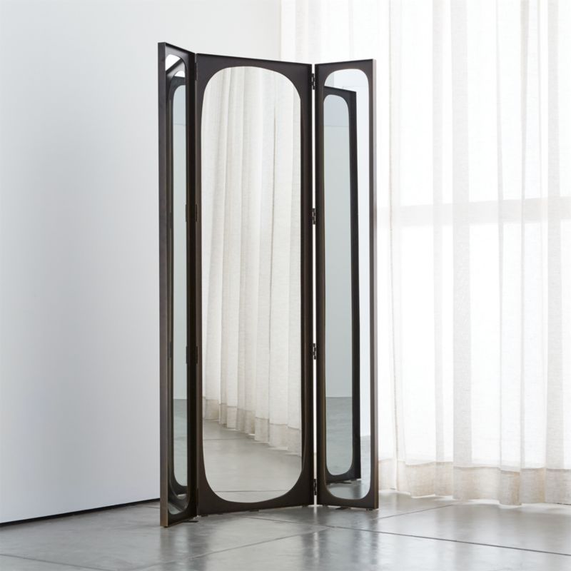 Devon Tri Fold Floor Mirror Crate and Barrel