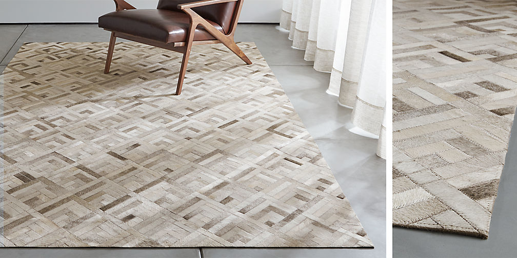 Dez Grey Cowhide Rug