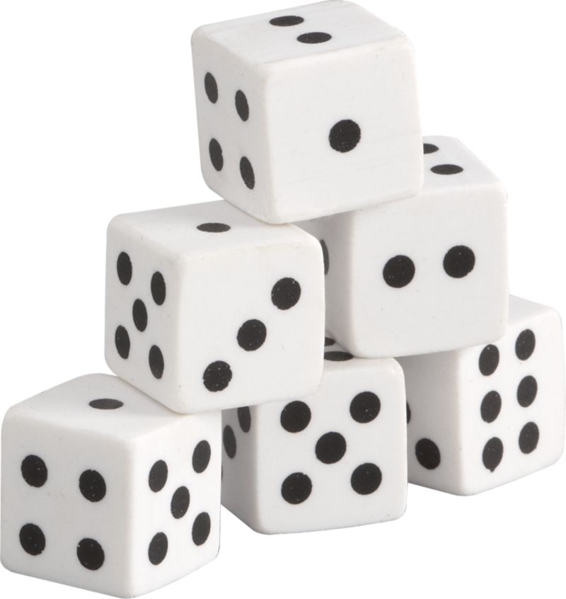 Set of 6 Dicer Erasers