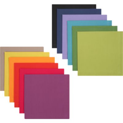Set of 12 Multicolored Dinner Napkins