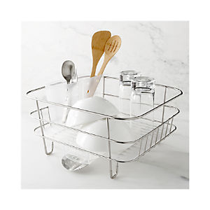 simplehuman compact stainless steel dish rack