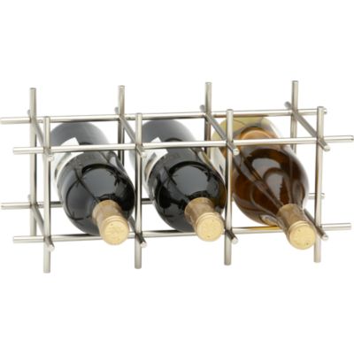 Division Nickel 6-Bottle Wine Rack