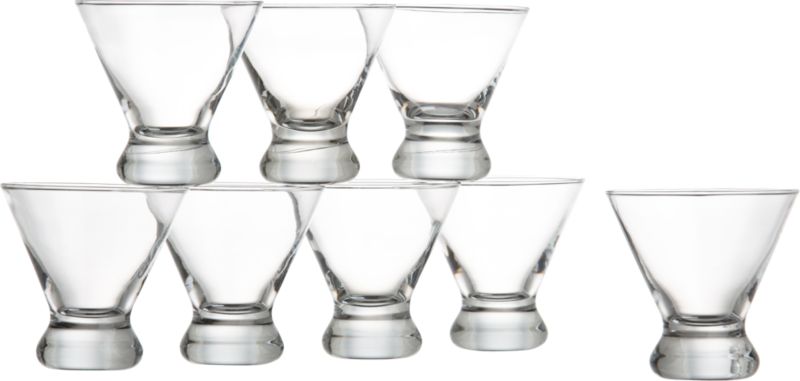 Set of 8 Dizzy Cocktail Glasses