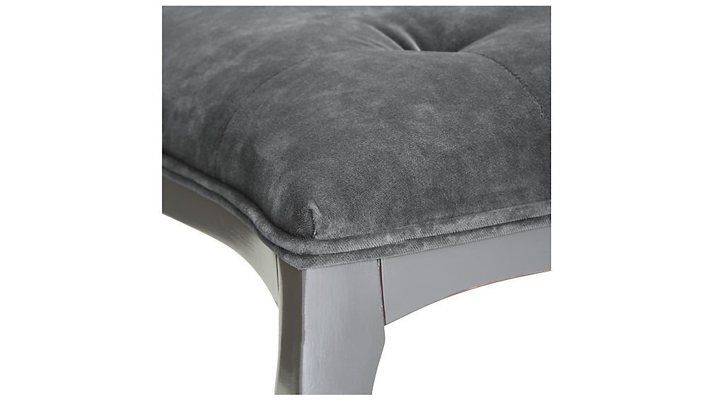 Dolce Grey Cocktail Ottoman Charcoal Crate and Barrel