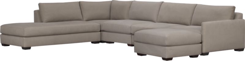 5-Piece Sectional (Small Ottoman, Right Arm Sofa, Armless Chair, Corner, Left Bumper)