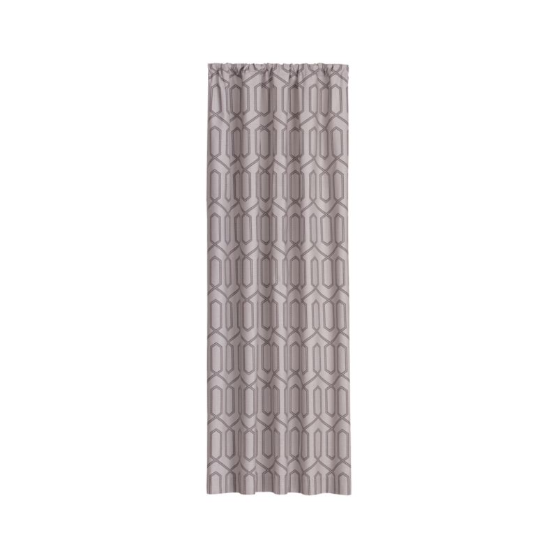 Dotted Trellis Dove Curtain Panel